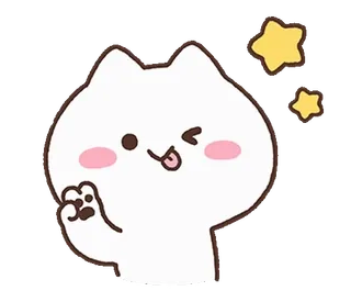 😜 고양이, 귀여운, 별, 귀여미, 만화 telegram sticker