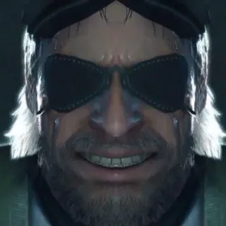 🙂 Solid Snake Metal Gear Solid personage, videogame, soldaat, Solid Snake, Metal Gear Solid telegram sticker