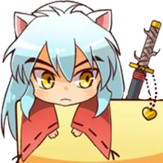 ☺️ Inuyasha Anime, Manga, Espada, Personaje whatsapp sticker