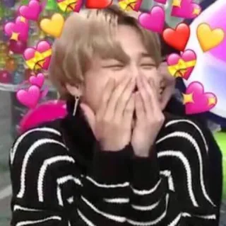 🤭 hearts, kpop, person, love, affection, idol telegram sticker