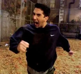 🦕 Ross Geller Friends en colère, série télé, Friends, Ross, David Schwimmer telegram sticker