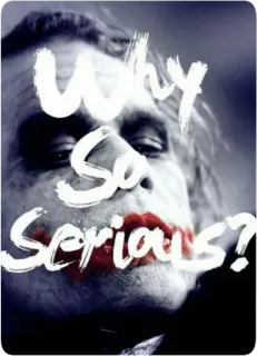 😇 Joker Batman Why So Serious? ジョーカー, バットマン, 悪役, コミック, 映画 telegram sticker