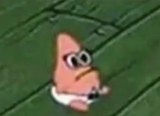 😕 Patrick Star Spongebob Squarepants patrick star, spongebob, cartoon, meme whatsapp sticker
