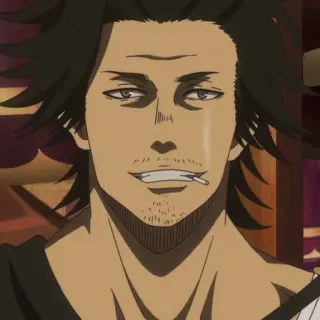 ☘️ Yami Sukehiro Black Clover Anime, Black Clover, Yami Sukehiro, Käpt'n, Magie, Manga whatsapp sticker