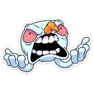 🤬 cartoon, monster, creature, scary, character, angry telegram sticker
