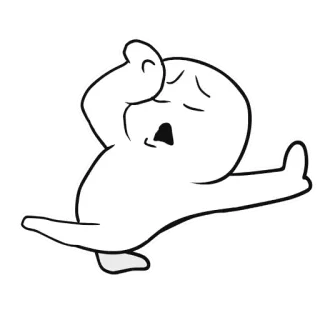 😒 ghost, cartoon, sad, exhausted, sleepy telegram sticker