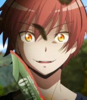 😋 Karma Akabane Assassination Classroom Anime, Cabelo Vermelho, Karma, Assassination Classroom, Personagem whatsapp sticker