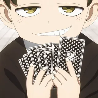 ⚜️ Anime, Karte, Junge, Spielkarten telegram sticker