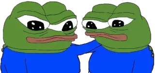 ➰ Pepe the Frog Пепе, лягушка, мем, интернет-культура, грустный, извиняющийся whatsapp sticker