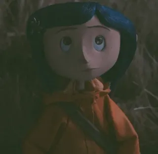 💎 Coralline film, cartone animato, animazione, personaggio, Coraline, bambola telegram sticker