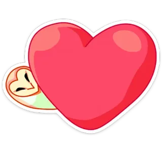 ❤️ coração, amor, desenho animado, fofo, dia dos namorados, adesivo telegram sticker