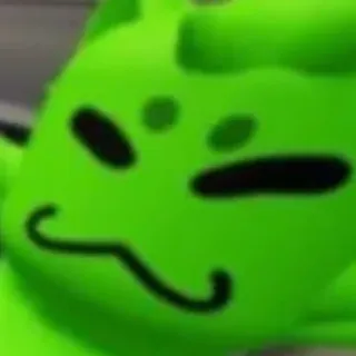 ❇️ zielony, kreskówka, postać, blob telegram sticker