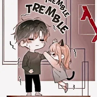 🦔 TREMBLE Kreskówka, Anime, Para, Słodkie, Kawaii telegram sticker