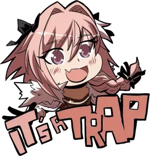 🙊 ITS TRAP Anime, Kartun, Meme, Ofensif, Trap telegram sticker