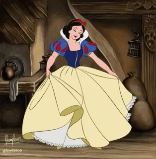 ⛄️ Snow White 디즈니, 공주, 백설공주, 만화, 동화 telegram sticker