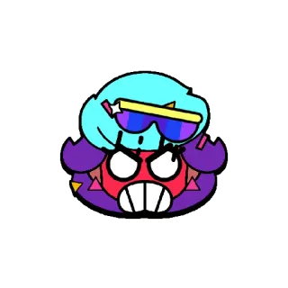 😡 pegatina, dibujo animado, enfadado, gafas de sol whatsapp sticker