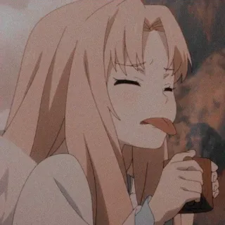 🥯 Raphtalia Rising of the Shield Hero Anime, Garota, Fofa, Raphtalia, The Rising of the Shield Hero, Língua, Bebendo telegram sticker