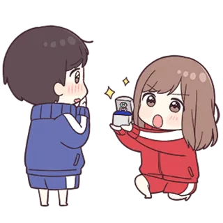 ❤️ couple, marriage proposal, love, relationship, engagement, cartoon whatsapp sticker