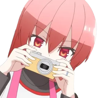 📷 Tsukasa Yuzaki Tonikawa: Over the Moon for You Anime, Cô gái, Tsukasa Yuzaki, Máy ảnh, Tonikawa telegram sticker