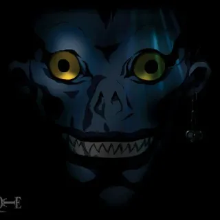 📓 Ryuk Death Note Аниме, Death Note, Рюк, Шинигами, Ужасы, Манга telegram sticker