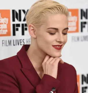 🕸 Kristen Stewart actriz, celebridad, estrella de cine, mujer, labios rojos telegram sticker