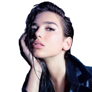 😕 Dua Lipa Dua Lipa, cantora, celebridade, retrato, mulher telegram sticker