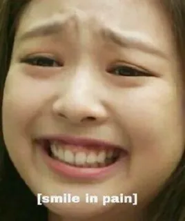 🌟 smile in pain meme, pain, sad, face, expression, emotional telegram sticker