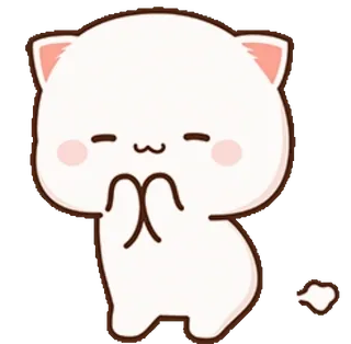 💨 고양이, 귀여운, 카와이, 복숭아, 방귀 whatsapp sticker