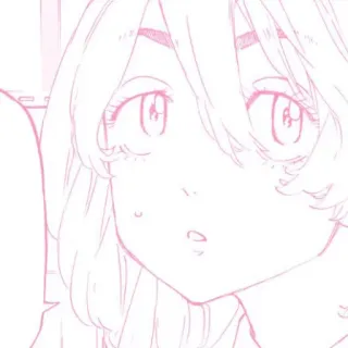 ☁️ Anime, Manga, Cartoon, Mädchen, Rosa, Portrait, Illustration whatsapp sticker