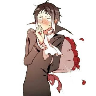 😳 Anime, Charakter, Errötend, Süß, Vampir, Fanart telegram sticker