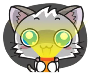 😏 gato, animal, desenho animado, fofo, adesivo, emoji whatsapp sticker