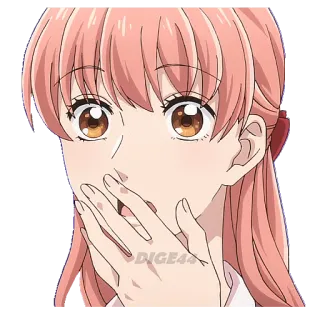 🤭 DIGE44 Anime, Manga, Cartone animato, Ragazza, Scioccata, Sorpresa telegram sticker