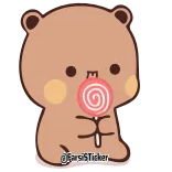 🌟 OrsiTicker beer, lolly, schattig, cartoon, zoet, dessert telegram sticker