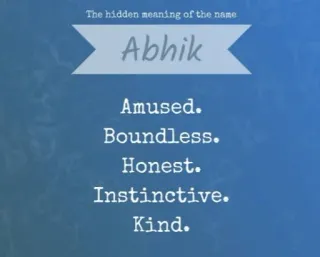 😎 The hidden meaning of the name
Abhik
Amused.
Boundless.
Honest.
Instinctive.
Kind. Name, Bedeutung, Abhik, amüsiert, grenzenlos, ehrlich, instinktiv, freundlich telegram sticker