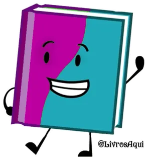 📖 @LivrosAqui libro, cartone animato, oggetto, personaggio telegram sticker