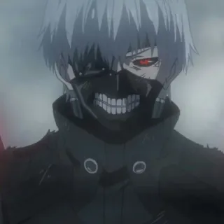 💉 Ken Kaneki Tokyo Ghoul 애니메이션, 도쿄 구울, 카네키 켄, 구울, 마스크, 어둠, 만화 telegram sticker