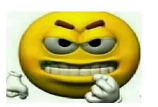 😬 emoji, angry, expression, yellow, cartoon, aggression, frustration whatsapp sticker