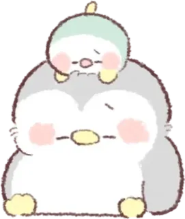 🐧 dễ thương, chim cánh cụt, kawaii, đáng yêu, hoạt hình, chibi, động vật telegram sticker