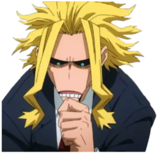🤔 All Might My Hero Academia 动漫, 英雄, 漫画, 超级英雄, 我的英雄学院 telegram sticker