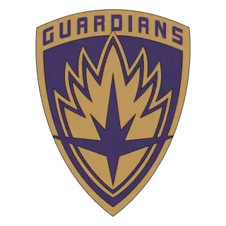 🛡️ GUARDIANS gardiens, logo, symbole, violet, or, bouclier telegram sticker