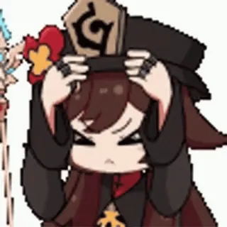 🤬 Hu Tao Genshin Impact Anime, Videojuego, Lindo, Chica, Personaje whatsapp sticker