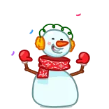 🕺 snowman, winter, festive, christmas, holiday, cartoon telegram sticker