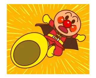 🐼 Anpanman Anpanman, Japoński, Kreskówka, Bohater, Anime, Chleb, Manga telegram sticker