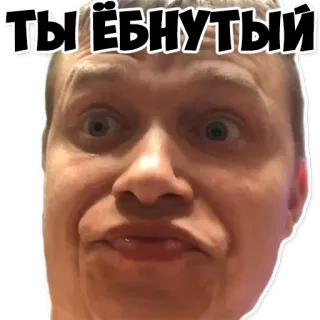 🤬 ТЫ ЁБНУТЫЙ Mème, Personne, Drôle, Expression, Argot telegram sticker