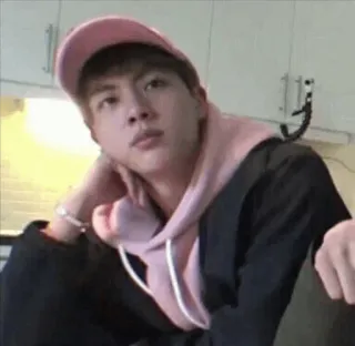 🤔 Jin kpop, Jin, BTS, Idool, Zanger, Aziatisch, Koreaans telegram sticker