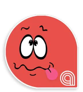 😖 Emoji, Língua, Rosto, Expressão, Desenho animado, Sticker whatsapp sticker