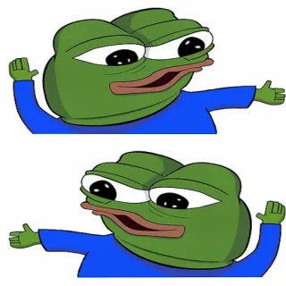 😆 Pepe the Frog ペペ, カエル, ミーム, ネットミーム, 漫画, キャラクター telegram sticker