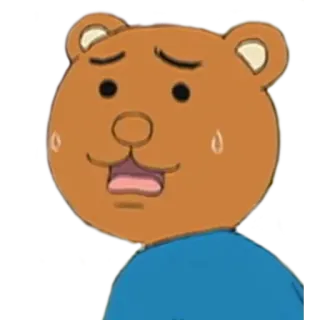 😫 ours, dessin animé, animal, personnage, illustration, mascotte telegram sticker