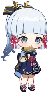 ❄️ Kamisato Ayaka Genshin Impact anime, chibi, cute, game, fan, japanese, genshin impact, kamisato ayaka telegram sticker