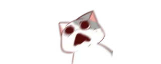 😨 gato, chocado, anime, animal, desenho animado, expressão telegram sticker